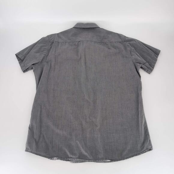 Lee Mens Light Gray Grey Button Down Short Sleeve Shirt w Pockets- Size XL - GUC - Picture 7 of 9